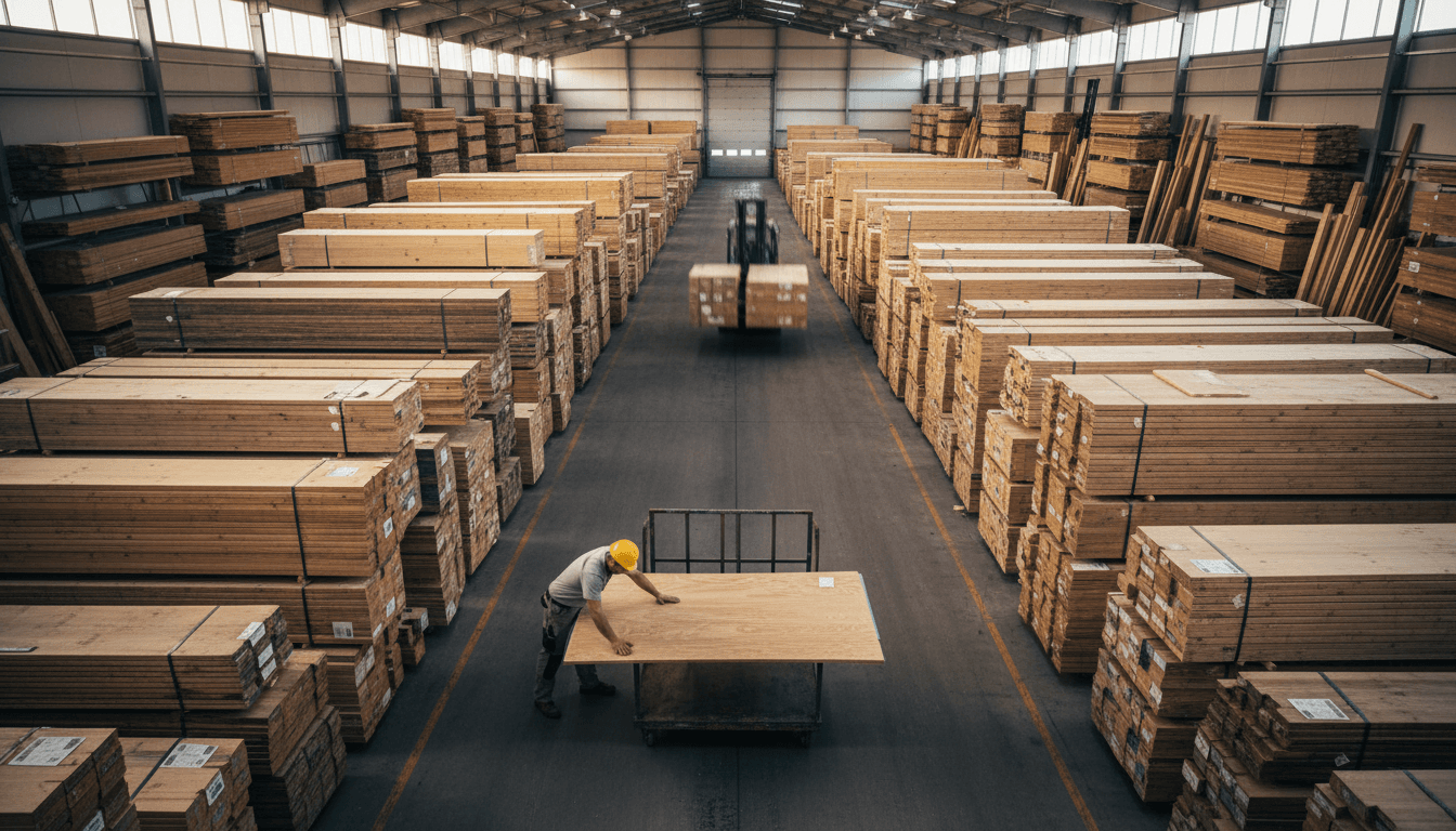 Standard work boards at logistics workstation